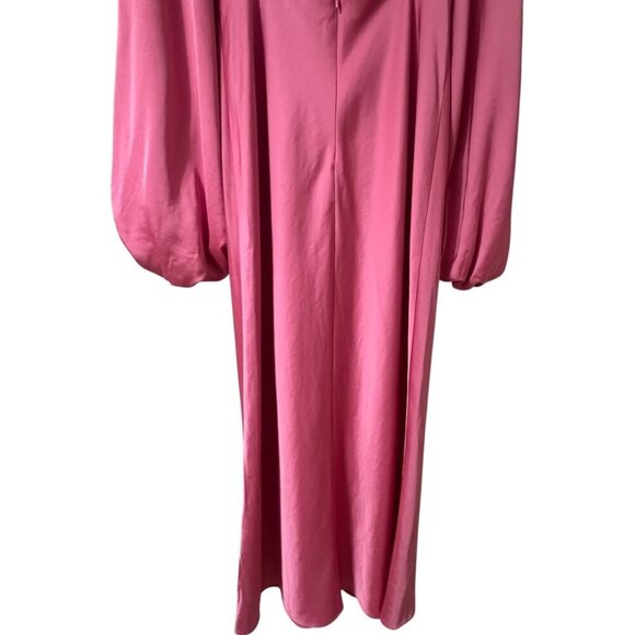 Significant Other Demi Pink Satin Open Back Midi Gown Dress 10 Evening Cocktail - Picture 6 of 13